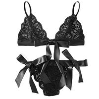 Aoaoingy Womens Plus Size Fl Lace Babydoll Lingerie Satin Lace Up Ribbon Bowknot Underwear Seamless Scalloped Trim Side Tie Sleepwear