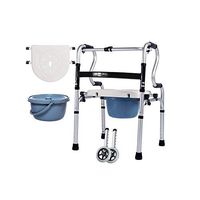 ZLSANVD Elderly Walking, Walker, Reinforced Non-Slip Folding Chair, One-Piece Switch Button Elderly, Pregnant Woman, Shower Chair