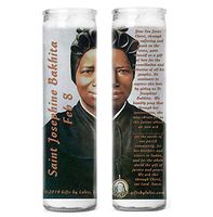 Gifts by Lulee, LLC Set of 2 St Saint Josephine Bakhita Sudanese Nun Prayer Candles