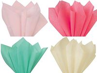 12 Assorted 4 Colors Christmas Holiday Colors Gift Grade Tissue Paper Sheets - 15" x 20" - Choose Color Set (Blush Pink,Coral Rose,Aqua,Birch)