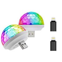 USB Mini Stage DJ Light Disco Ball Lamp Home Pajama Party Strobe Light Disco LED Bulb for Birthday Gift Club Wedding Celebration Karaoke Xmas Decorations (Multi Color-2)