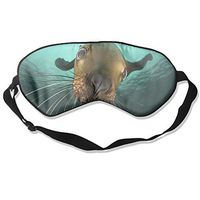 WUGOU Sleep Eye Mask Nature Animals Seals Lightweight Soft Blindfold Adjustable Head Strap Eyeshade Travel Eyepatch