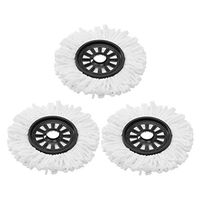 Eyliden 3 Pack Spin Mop Head Refills Microfiber Mop Replacement Head-Round Shape for 360 Degree Spin Magic Mop Floor Cleaning