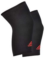 Adidas 2 Pack Compression Knee Sleeve with Breathable Reinforced Nylon, Black, Size Small'