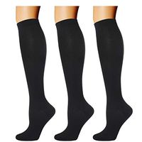 3 Pairs Compression Socks for Women Men 20-30mmhg Knee High Stocking for Running