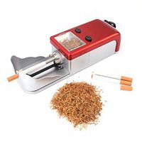 Electric Automatic Cigarette Rolling Machine Tobacco Maker Roller Mini Machine Come with Plug, Men's Father's Best Gift (Red)
