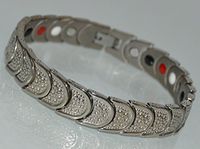 Titanium Power Energy Magnet Therapy Bracelet with 4 in 1 Function - (Link Removal Tool Included)- Free “LED Flashlight with Key Chain” with Your Order- 178BR