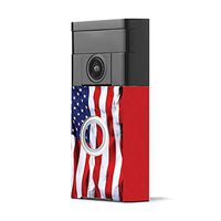 MightySkins Skin Compatible with Ring Video Doorbell - American Flag | Protective, Durable, and Unique Vinyl Decal wrap Cover | Easy to Apply, Remove, and Change Styles | Made in The USA