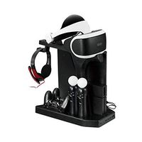 Lenboken-KJH All-in-One PSVR Charging Display Stand PlayStation VR Vertical Stand Cooling Fan with Controller Charging Station, PSVR Glasses & Headset Bracket ,Universal Game Disk Storage Tower PSVR2