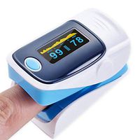 Fingertip Pulse Oximeter, Blood Oxygen Saturation Monitor, Heart Rate Monitor and SpO2 Level Meter with Large LED Display, Portable Oximeter with Lanyard(Not for Medical Use) (FDA Approved)