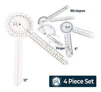 EMI 4 Piece Goniometer Set - 12 inch, 6 inch, 180 Degree, and Finger EGM-470