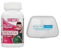 Biosource Nutrition Pocket Pill Pack in Bundle with Vegan Prenatal Multivitamin and Mineral One Daily 90 Tablets by Deva Nutrition