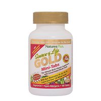 NaturesPlus Source of Life Gold Mini-Tabs - 180 Vegetarian Tablets - High Potency, Organic Whole Food Multivitamin - with Probiotics & Antioxidants - Gluten-Free - 30 Servings