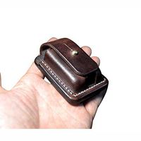 Hand Made Leather Protective Sleeve case Genuine Full Grain Cowhide Handcrafted Pouches Holder (Coffee)