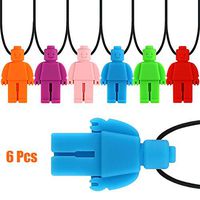 ZZYYZZ Sensory Chewable Necklace, Silicone Chewable Toy Set, for Autistic, ADHD, SPD, Kids(6 Pcs)