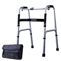 Effortsmy Folding Lightweight Aluminium Walking Frame Without Wheels - Adjustable Height