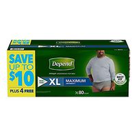 Depend Fit-Flex Extra Large Maximum Absorbency Underwear for Men, 80 ct. (96 Count)