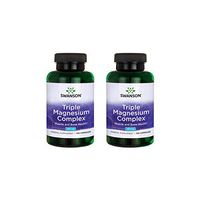Swanson Triple Magnesium Complex Absorption Bone and Mood Health Citrate Oxide and Aspartate Combination Supplement 400 mg 100 Capsules (2 Pack)