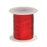 Remington Industries 27SNSP.5 27 AWG Magnet Wire, Enameled Copper Wire, 8 oz, 0.0151" Diameter, 801' Length, Red