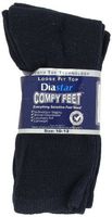 Diastar Comfy Feet Diabetic Socks, Navy, 10-13, Blue ,3 pack