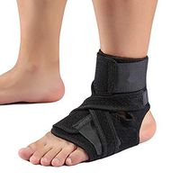 SolUptanisu Ankle Brace, Breathable Adjustable Ankle Support Brace Ankle Sleeve Compression Foot Drop Ankle Brace stabilizer Black for Sprain, Tendonitis & Heel Pain Relief Running
