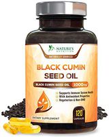 Black Seed Oil Capsules, Cold-Pressed Highly Concentrated 1000mg - Premium Nigella Sativa Black Cumin, Amazing Antioxidant High Thymoquinone, Non-GMO Supplement Pills, Natures Nutrition - 120 Capsules