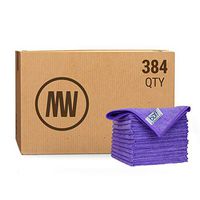 Buff Bulk Microfiber Cleaning Cloths Wholesale | Purple - Case: 384 Quantity | Size 12" x 12" | Premium Microfiber Towels for Cleaning Glass, Kitchens, Bathrooms, Automotive