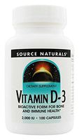 Source Naturals Vitamin D-3 2000 iu Supports Bone & Immune Health - 100 Capsules