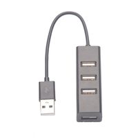 OUSHE 4 in 1 USB Hub Splitter Multiple Port USB Hub Adapter for Laptop USB Flash Drives Windows PC Mac and Other USB Devices,Black