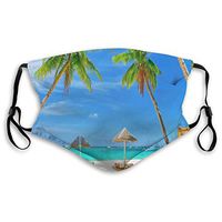 Beach Coco Protective Mask with Gasket Disposable Water Repellent Multilayer Filter Adult Sunscreen Large Mask S