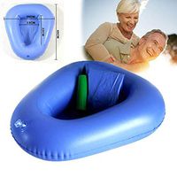 Washable Portable Air Inflation Blue Bed Pan Bedridden Elderly Medical Care for Men Women Female Male Old Men 2Pcs