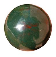 Healing Bloodstone Crystal Sphere - Natural Blood Stone Aura Cleansing Gemstone Reiki Ball For Women & Men - Authentic Heliotrope Bloodstones Crystals For Positive Energy, Meditation & Yoga - 40-50 mm