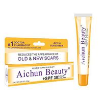 Ai chun Beauty Scar Removal Cream New &Old Scars for Men & Women SPF 30 Ideal for Acne Scars, Surgery Signs, Burns & Cuts
