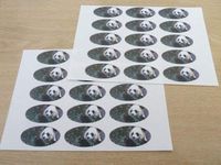 Minilabel Pack Of 30 Panda 51X25mm Oval Seal Labels, Stickers For Craft, Decoration, Gift Wrapping, Presents, Envelopes, Bags Or Cards