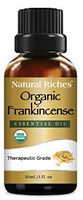 Natural Riches USDA Organic Frankincense Essential Oil 30 ml - Boswellia Serrata, 100% Pure Natural Undiluted, Therapeutic Grade for Diffuser Aromatherapy Premium Certified Organic Non-GMO