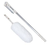 Extendable, Flexible, Adjustable and Telescopic Pole Microscopic Fluffy Lint Free Microfiber Duster (Cream)