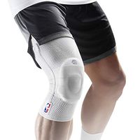 Bauerfeind GenuTrain NBA Knee Brace - Basketball Support with Medical Compression - Sleeve Design with Patella Pad Gel Ring for Pain Relief & Stabilization (White, XXL)
