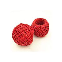 20M 4Colors Natural Paper Rope Gift Box String Rope Floral Craft Wedding Birthday Party Tags Wrap Decoration Party Supplies Gift,Red