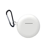 ErYao for Freebuds 3 Silicone Case Cover, Slim Fit Protective Cover Skin with Carabiner, Soft Shockproof, Anti-Scrape (White)