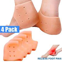 Mcvcoyh Heel Sleeves Socks, 2 Pairs Breathable Gel Heel Protector Sleeves - Plantar Fasciitis Inserts, Gel Heel Cups Pads Cushion Heal Dry Cracked Heels, Achilles Tendinitis, for Men & Women