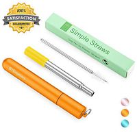 Collapsible Straw Save the Turtles Straw Portable Telescopic Foldable Drinking Reusable Stainless Steel Bendable Eco Friendly Straw Metal Straws with Case Cleaning Brush Silicone Tip Key Ring
