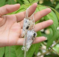 White Rainbow Moonstone Orgone Pendulum | Orgonite Pendulum | Gemstone Pendulum | Energy Pendulum | Metal Chain | EMF Protection