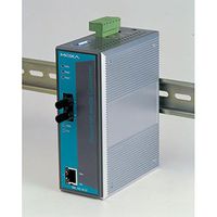 MOXA IMC-101-M-ST 10/100BaseT(X) to 100BaseFX, Multi Mode ST, Smart Relay Output Alarm, Link-Fault-Pass-Through