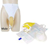 Male Urinal Bag, Male Urinal Collector, Portable Wearable Urinal Reusable Pee Bag, Urine Bag for Men, Urinal Pee Holder Bag Collector for Hospital, Urinary Incontinence, Elderly