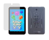 iShoppingdeals - Smoke TPU Rubber Skin Cover Case + Clear Screen Protector for Hisense Sero 8 Tablet (Model E2281 Only)