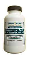 120 Diatomaceous Earth & Activated Charcoal Capsules - Exclusive Formula, Stomach Health, Impurity Flush, Hangover Relief!