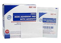 Non-Adherent Pads with Adhesive 2" x 3". Case of 2400 Absorbent Sterile Dressings for Lightly draining or sutured Wounds, cuts or abrasions. Easy to Remove. Can be Cut. Single use. Latex-Free.