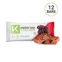 K Nutri Bars - Keto Collagen Protein 12 Pack - Low Carb (3g Net) - 2g Sugar - Double Chocolate Cookie Dough - Paleo, Atkins Snack - Ketogenic Macros