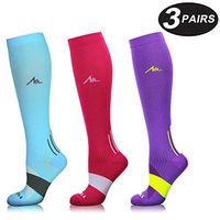 NEWZILL Compression Socks (20-30mmHg) for Men & Women (3-Pair Assort 04, Medium)