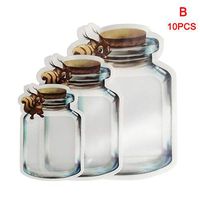 AMEOY Bottle Shape Thick Reusable Zip Lock Storage Sealed Packaging Vacuum Bags Snack Storage Bags